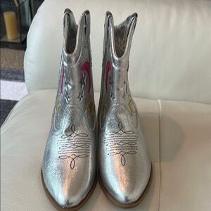 Tucker + Tate Silver Western Boots Size 3